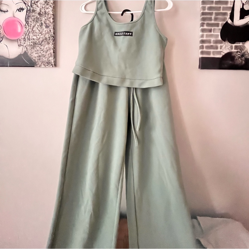 Two piece joggers set.